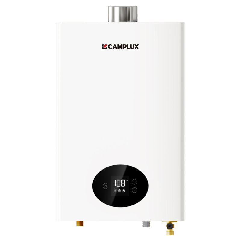 Chauffe-eau intérieur sans réservoir au propane CAMPLUX 4,22 GPM 102 000 BTU, blanc