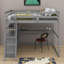 Lit mezzanine double avec bureau et tablettes-539819844-539819896