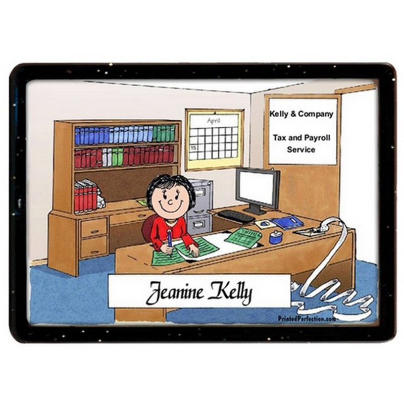 Comptable personnalisé - aimant en acrylique pour femme - excellent cadeau!, Oui