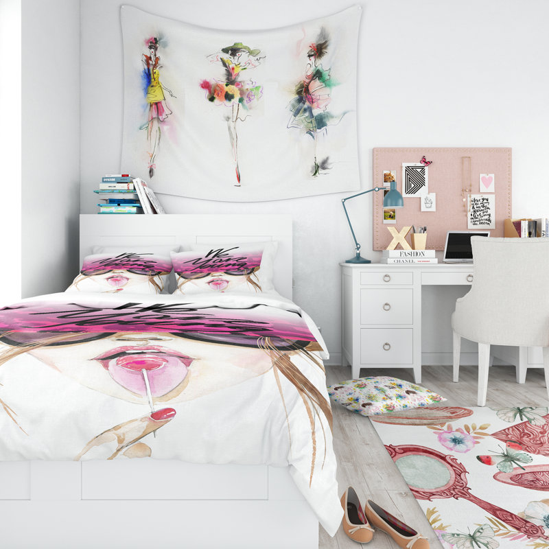 Ensemble de housse de couette traditionnelle, Housse de couette très grand + 2 taies décoratives