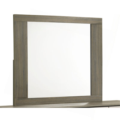 Miroir de style moderne en bois beige et brun