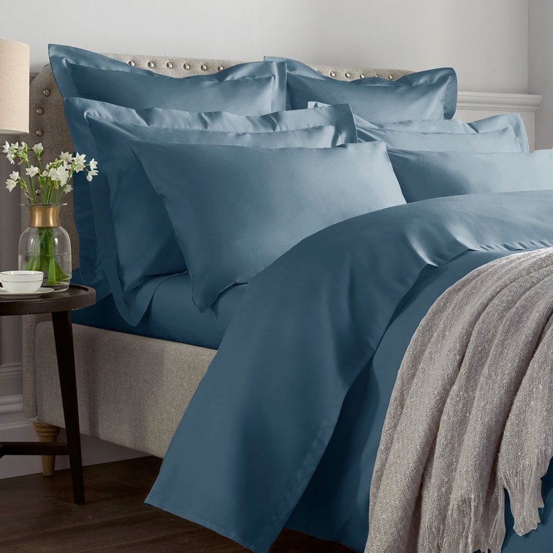 1000 Thread Count Sateen Duvet Cover, Super King Duvet Cover, Teal