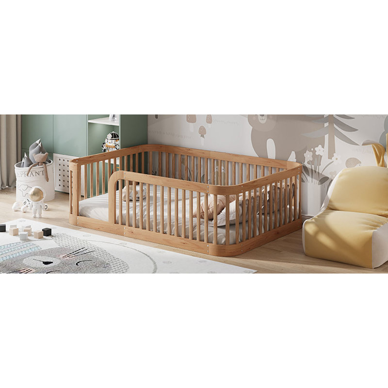 Cadre de lit en bois adapté aux enfants