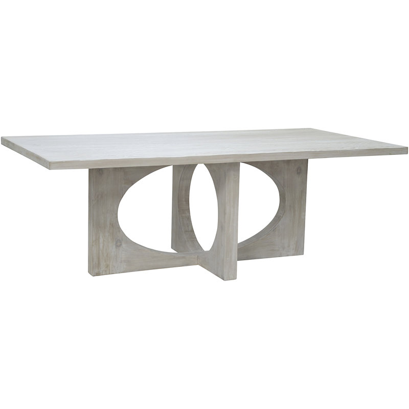 Buttercup Solid Wood Dining Table, Gray Wash Wax, 42" W x 96" L