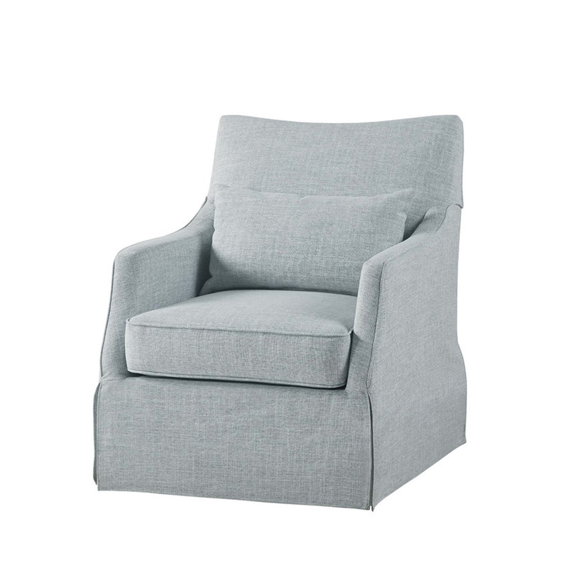 Chaise pivotante à jupe, Polyester bleu clair