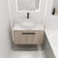 Ensemble de meuble-lavabo moderne 30 po avec lavabo en céramique et meuble-lavabo mural en chêne blanc