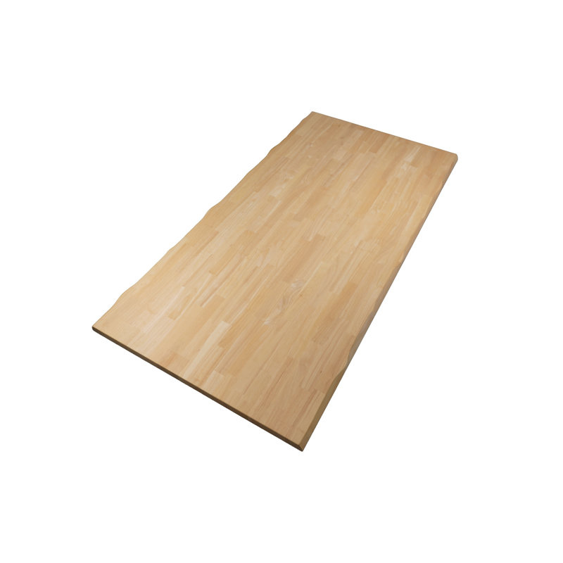 Live Edge 80 in x 40 in x 1.5 in Rectangular Counter Top, Unfinished Hevea
