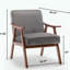 Chaise d'appoint Mid-Century moderne en velours (gris)-92294282-92294279