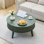 Table basse à plateau relevable avec rangement, tables basses rondes cannelées