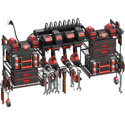 Black Power Tools Organizers Wall Mount Large Tools And B