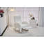 Chaise berçante en tissu avec repose-pieds Teddy-199263670