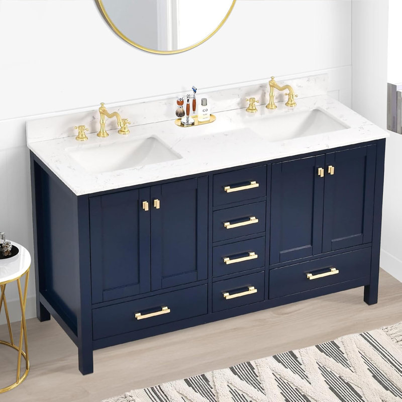 Meuble-lavabo 24 po avec lavabo blanc doux
