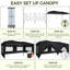 Pop Up Canopy Tent – Outdoor Shelter With Removable Sidewalls & Adjustable Height For Camping, Backyard-1465782789-1465875499