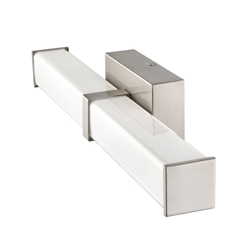 Éclairage de meuble-lavabo à DEL intégré de 18 po de largeur, Nickel brossé