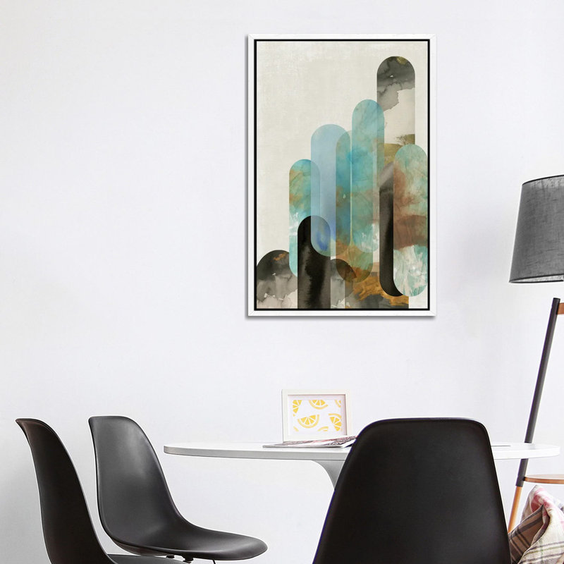 Teal Arches I by Tom Reeves - Gallery-Wrapped Canvas Giclée on Canvas, White Floater Frame, 101.6 cm H x 66.04 cm W