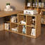 Bureau et bibliothèque en bois massif de style nordique en L intégrés-1616882910