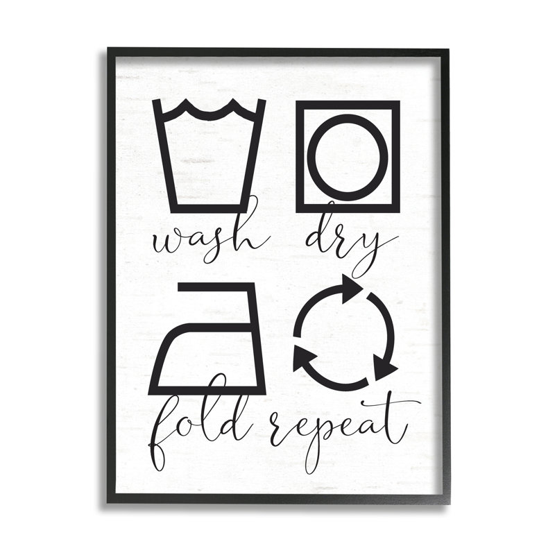 Guide pratique de la calligraphie, symbole de la lessive, Giclée encadrée noir minuit, L 11 po x H 14 po