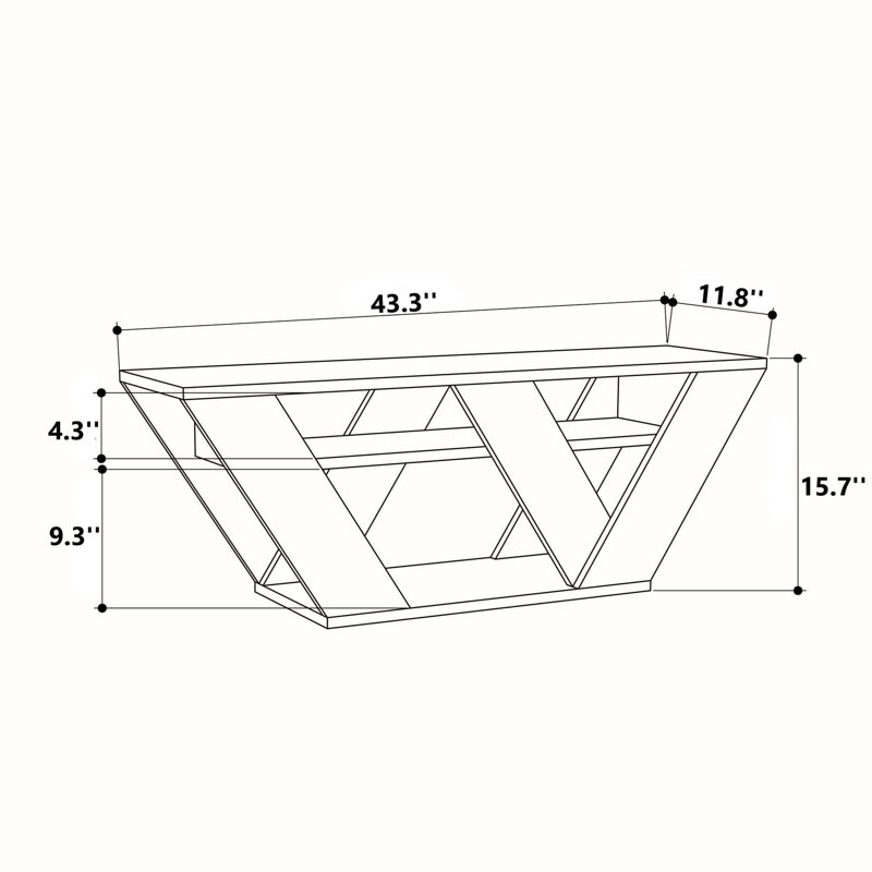Kiern Unfinished TV Stand for TVs up to 49", White