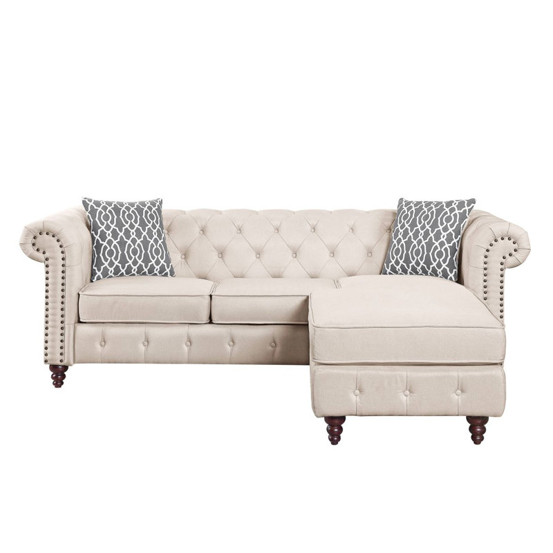Canapé modulaire réversible Modern Canapé Waldina, Beige