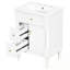 Meuble-lavabo avec lavabo, 2 tiroirs et tablettes de porte-1126211415