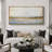 Minimal Landscape Reflective Lake with Golden Accents Modern Art Extra Large Artwork Print Wall Art-100937106-111665440