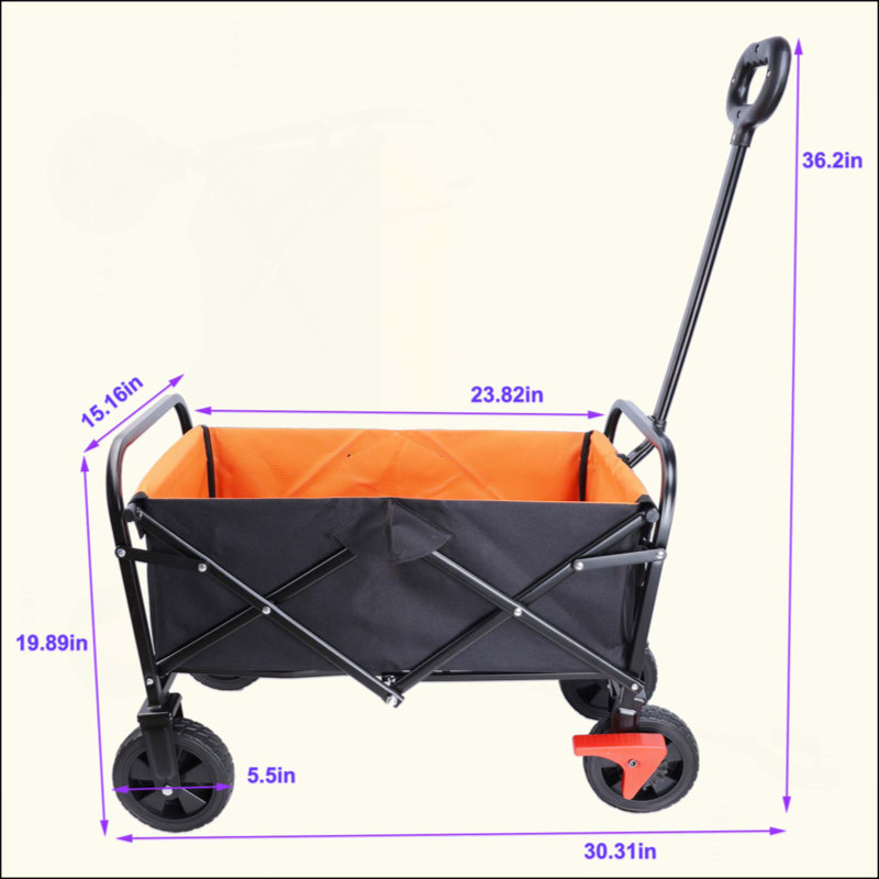 Mini chariot de plage pliable