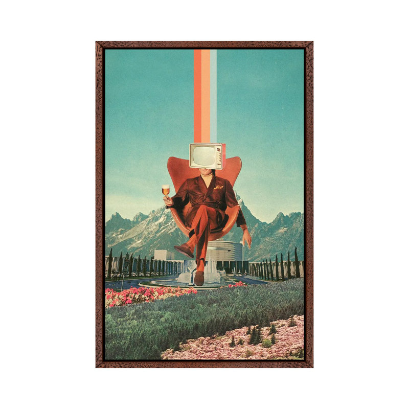 Enemy 1 Piece Wall Art on Canvas, 66.04 cm H x 45.72 cm W, Classic Brown Wood Framed