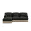 Canapé modulaire en L de 100 po avec repose-pieds 100 po Chenille
