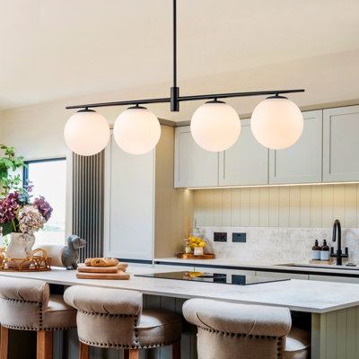 Luminaire suspendu pour îlot de cuisine 4 lumières Kaynen