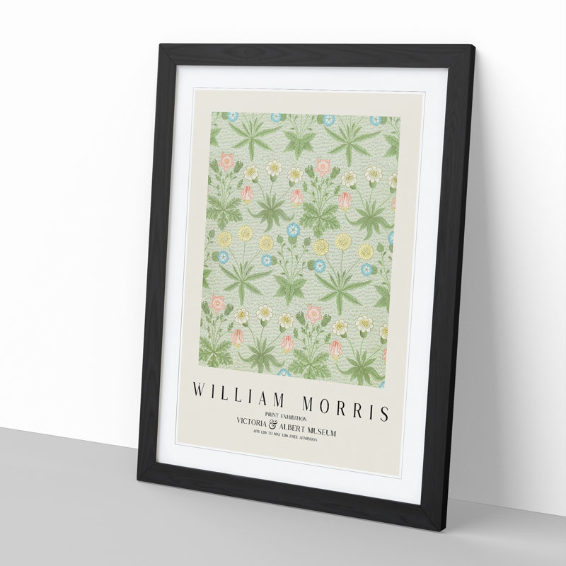 Daisy Pattern Vol.2 by William Morris - Framed Print, Black Framed, 65cm H x 48cm W x 2cm D