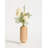 2 Pieces Natural Rattan Weaving Ceramic Vase With Glass Tube And Travertine Stand