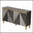 Retro Buffet Cabinet with Storage, 4-Door Vintage Sideboard with Dimensional Effect Doors and Adjustable Shelves for Versatile Use-128975524