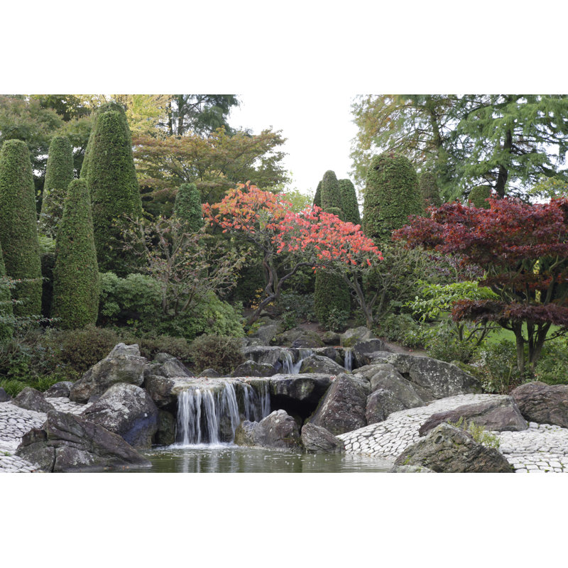 Japanese Garden Architecture by Ideeone - Wrapped Canvas Print, 20cm H x 30cm W