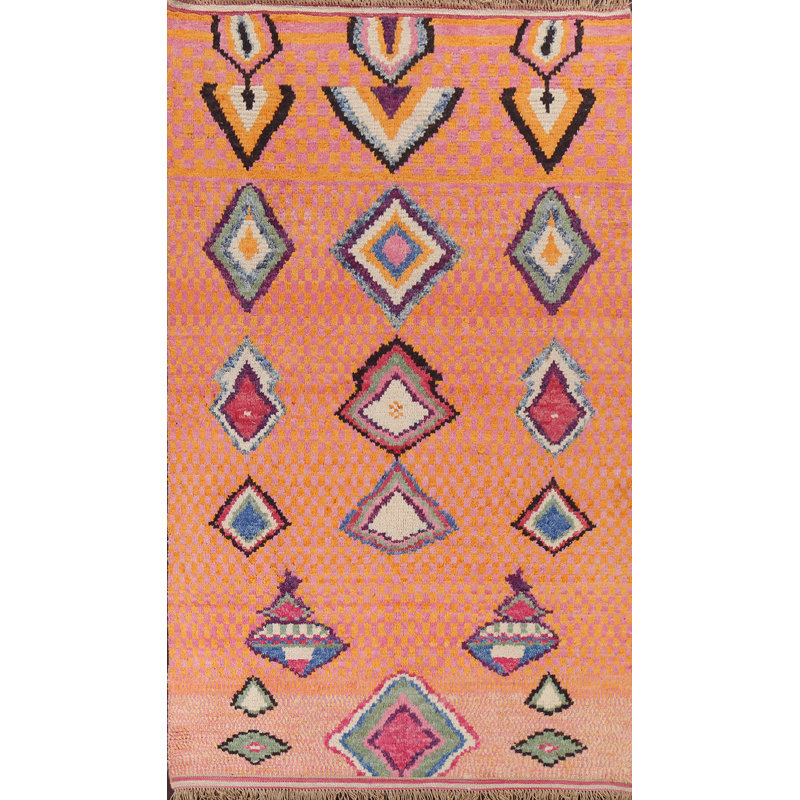 Moroccan One-of-a-Kind 6'0" X 10'2" Wool Area Rug in Multicolor