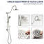 Robinet de douche en nickel brossé, système à 5 réglages de la main et de l'angle réglable, pomme de douche, nettoyage facile à installer