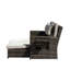 Chaise longue double d'extérieur avec coussin et table Salamone