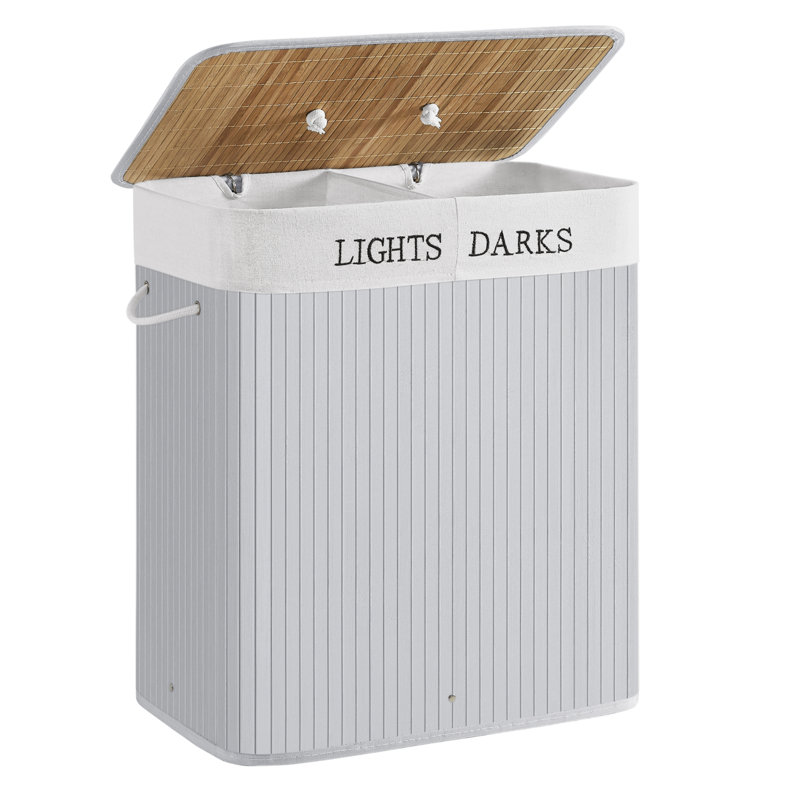Laundry Hamper with Handles, Grey