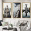 «Castles Minimalist Majesty III», 3 pièces sur toile-407775061-407775058