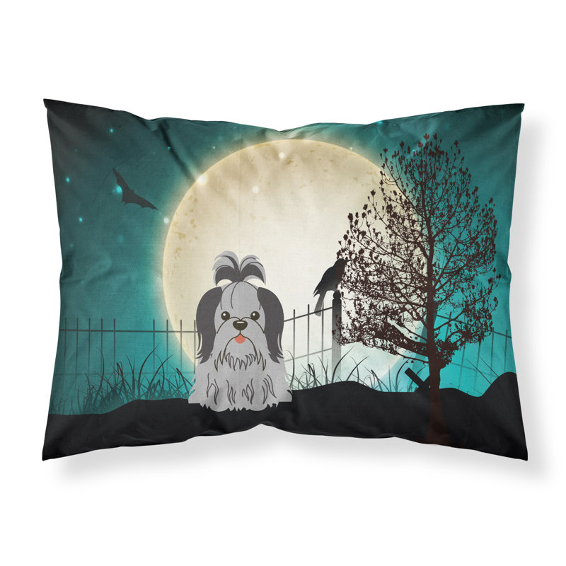 Microfiber, Black Silver Shih Tzu