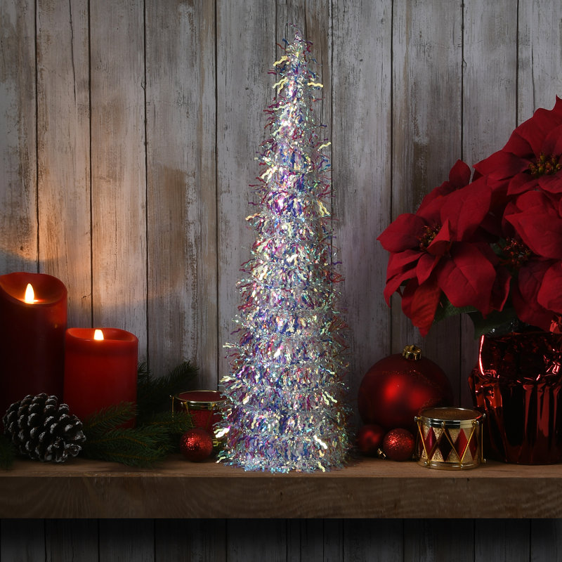 Iridescent Cone Tree, Purple, 20" H x 6" W x 6" D