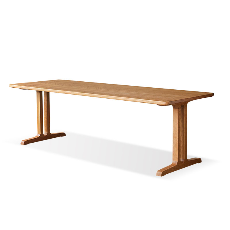 Brown Rectangle Solid Wood Dining Tables, 29.53"H x 78.74"L x 35.43"W