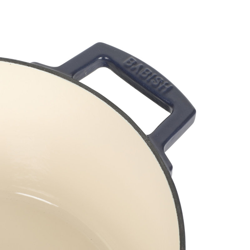 Cocotte en fonte émaillée 6 pintes Babish, Bleu