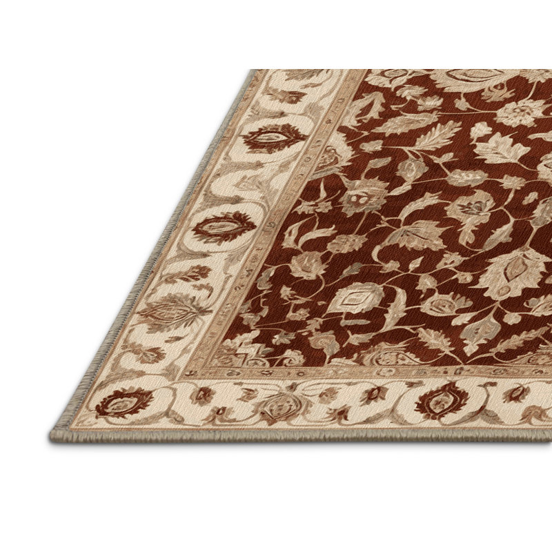 Machine Washable Persian Brown Area Rug, Square 6'