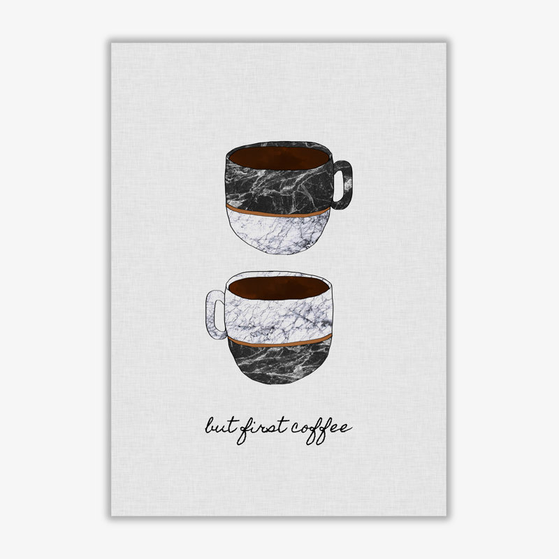 But First Coffee II - Print, No Frame, 30 cm H x 21 cm W x 1 cm D