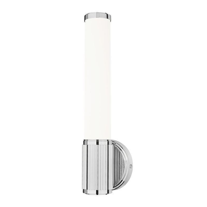Easmor 1 Light Wall Sconce in Matte Black, Chrome