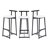27''H Barstool Set of 3 Wooden Round Bar Stools with Footrest Modern Kitchen Chairs for Counter-22271576