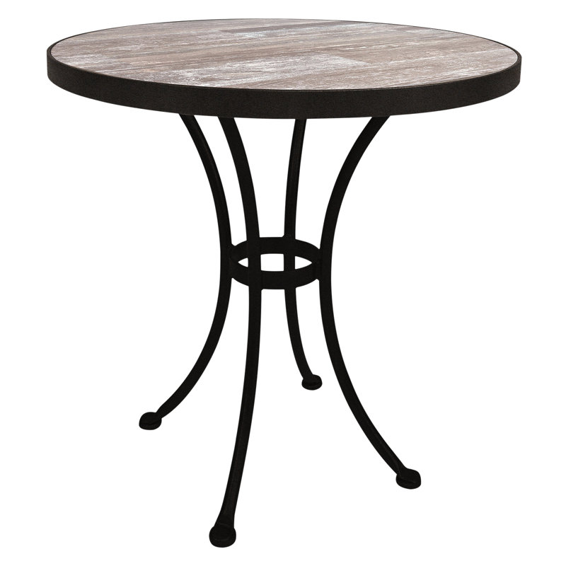 Outdoor Round Dining Table, Venice Beach, Carbon Black