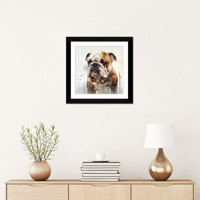 Watercolor British Bulldog