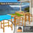 Tonji 4 - Person Acacia Patio Dining Set with Rectangular Table
