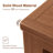 27.5"-36.2"Drop Leaf Expandable Rolling Coffee Table with Double Storage Shelves,  Foldable Side Dining Cart for Small Space Living Room-1628801945
